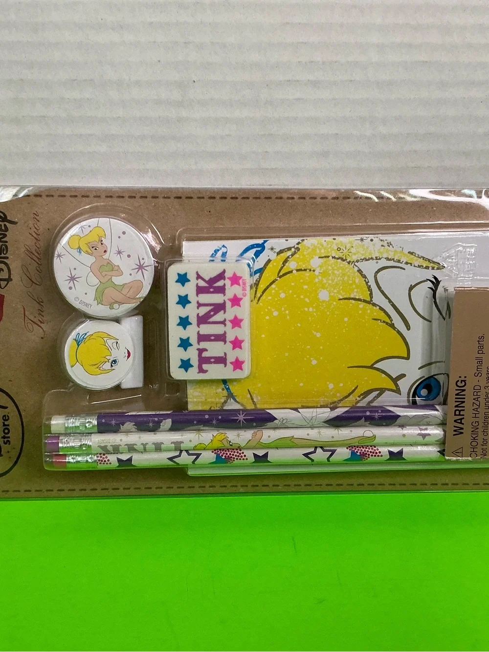 Disney Tinker Bell Kids Stationery Set - Yellow & Purple